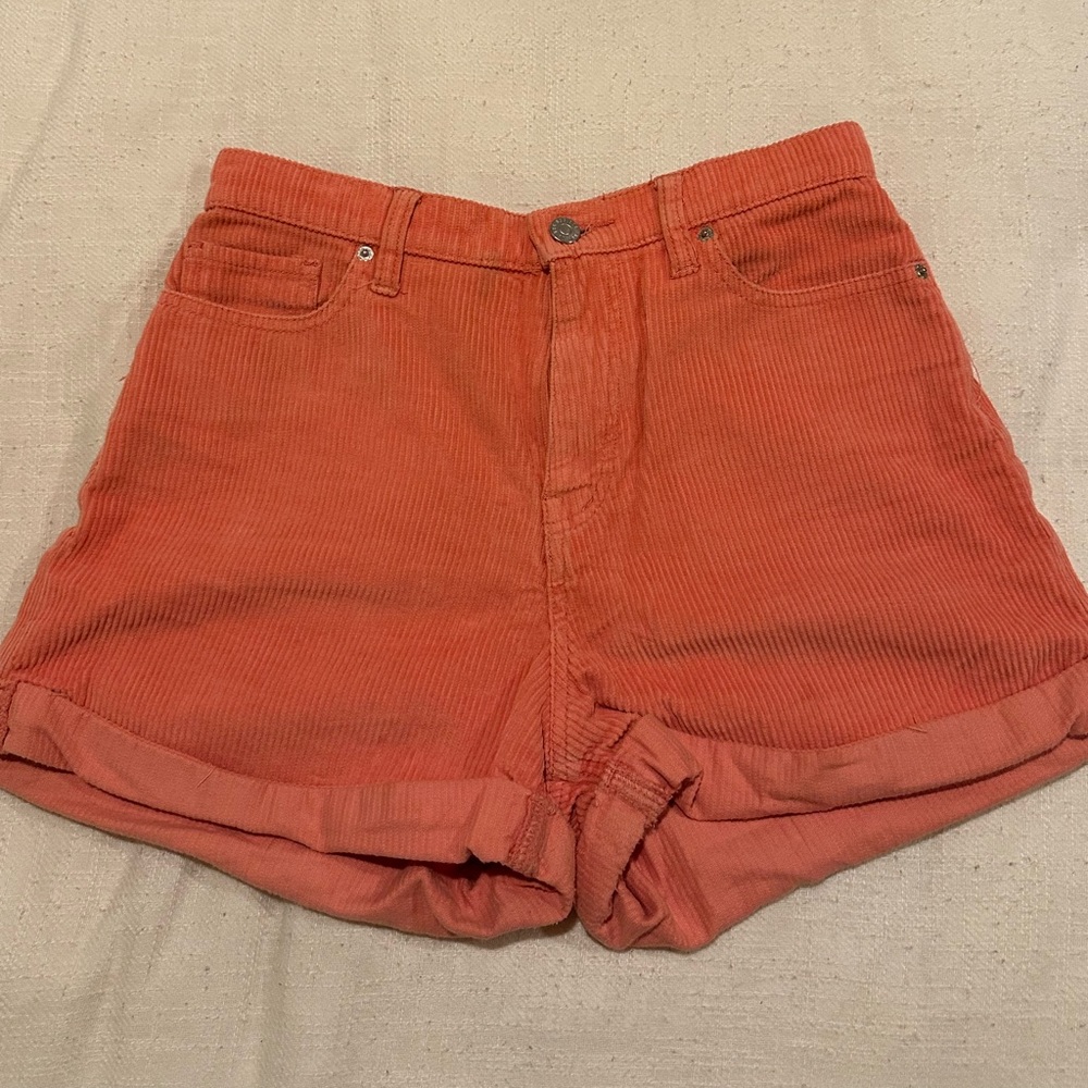 BDG coral corduroy shorts